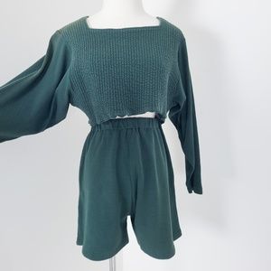 Vintage Coord Set Green Women's Top & Shorts